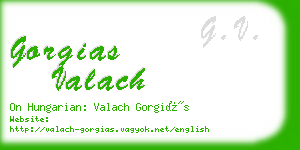 gorgias valach business card